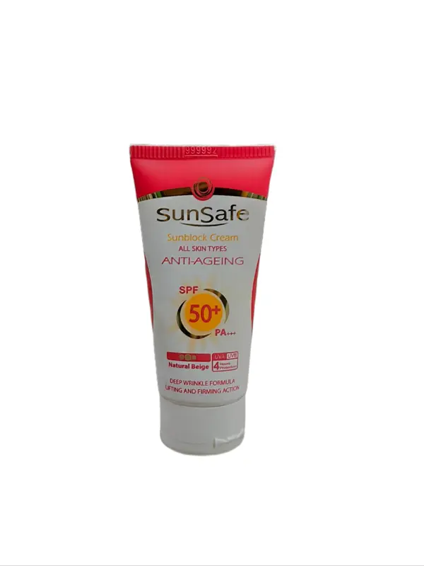 کرم ضد آفتاب و ضد چروک رنگی spf50 سان سیف