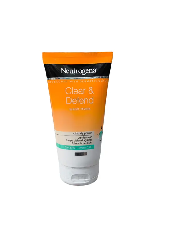 ماسک صورت نوتروژنا Neutrogena مدل Clear & Defend حجم 150 میل نارنجی{نیتروژن}