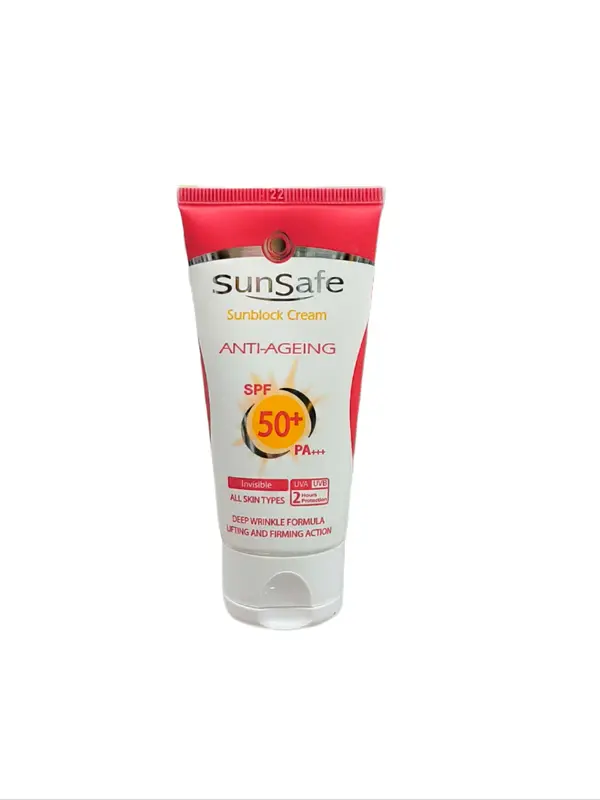 کرم ضد آفتاب و ضد چروک سان سیف بی رنگ SPF50